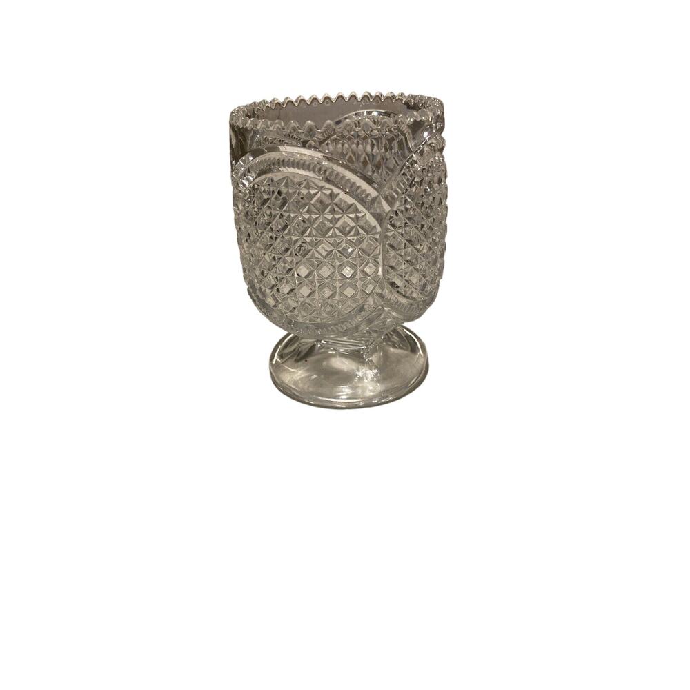 Vintage Crystal Textured‎ Candy Dish/Vase
